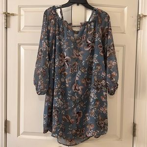 Hayden Los Angeles - Blue Print Mini-Dress